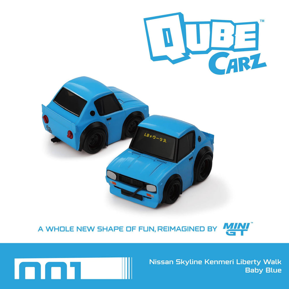 MiniGt QubeCarz Nissan Skyline Kenmeri Liberty Walk Baby Blue /Blister packaging