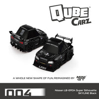 MiniGt QubeCarz Nissan LB-ER34 Super Silhouette SKYLINE Black /Blister packaging
