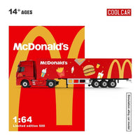 Cool Car x Time Micro TM x 1:64 Diecast Model Actros Container Truck B) McDonald(CC646736)