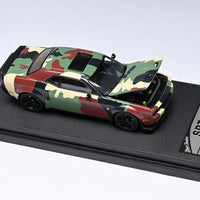 STANCE HUNTERS 1:64 Diecast Model Dodge Challenger SRT Hellcat Woodland (Army Green)