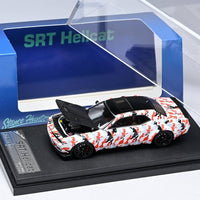 STANCE HUNTERS 1:64 Diecast Model Dodge Challenger SRT Hellcat Desert (Orange Gray)