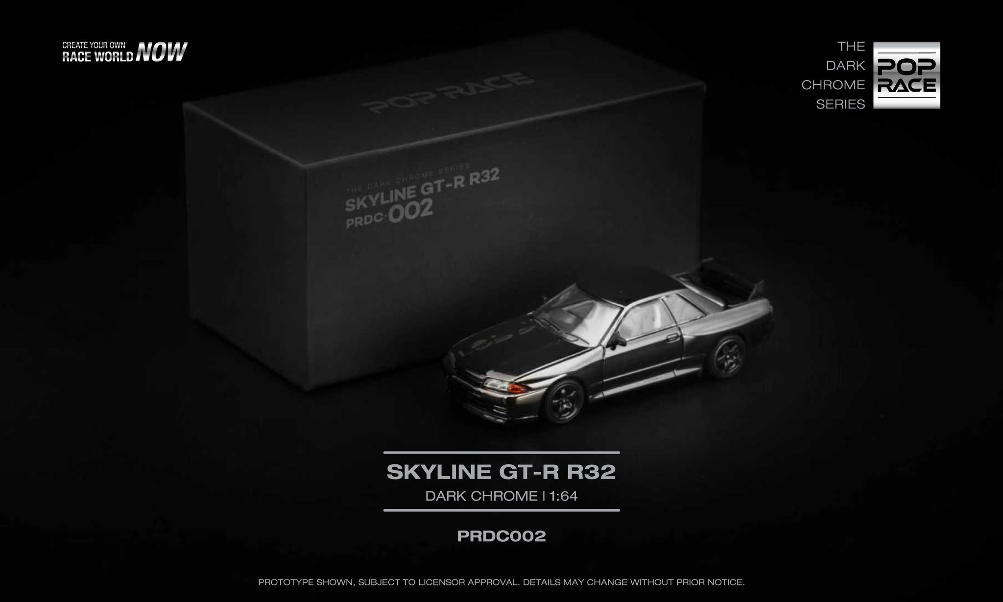 Pop Race PRDC002 THE DARK CHROME SERIES R32 GT-R DARK CHROME