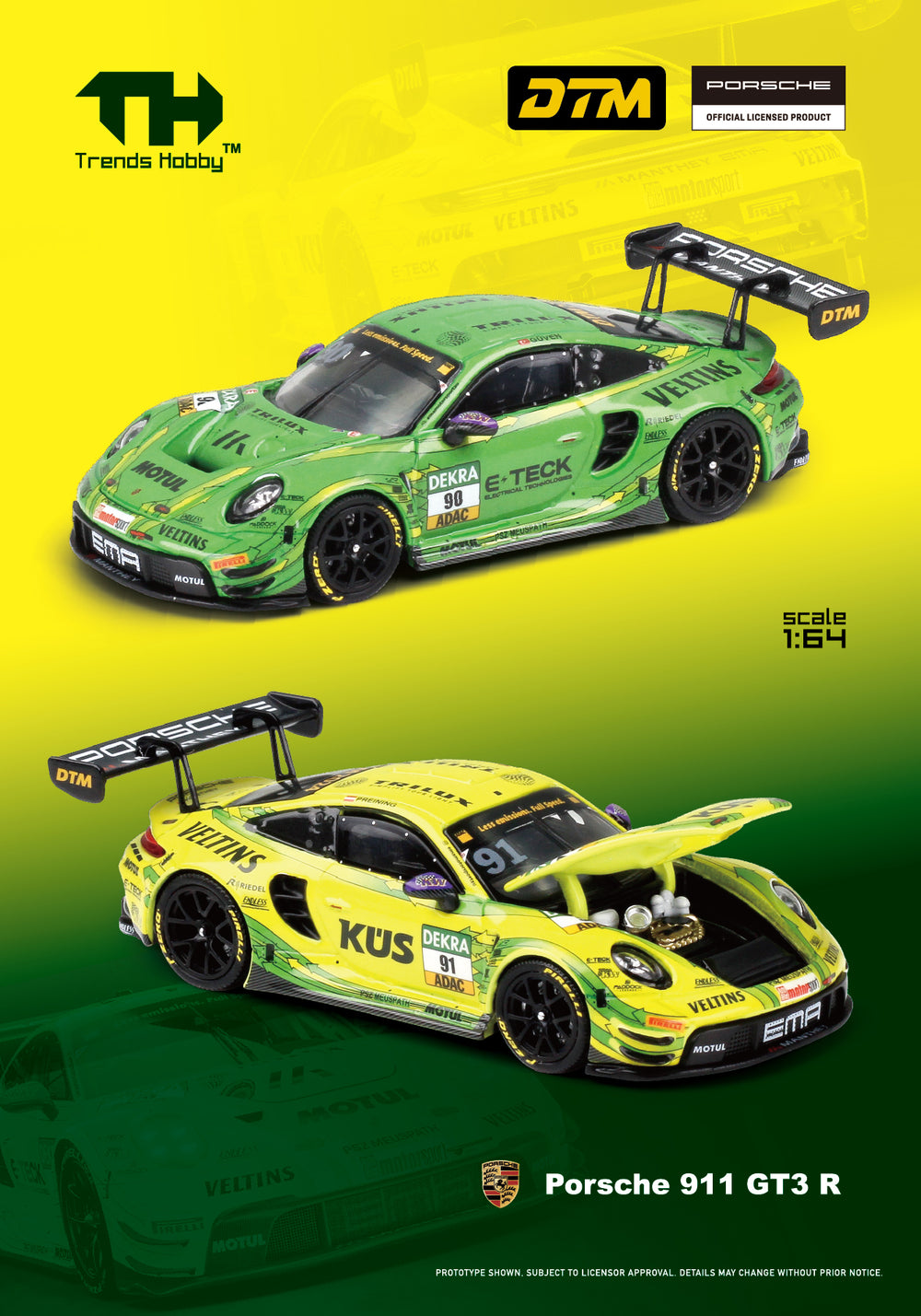 Trends Hobby TMCS Exclusive COnvention Set Porsche 911 GT3 R #90 and Porsche 911 GT3 R #91