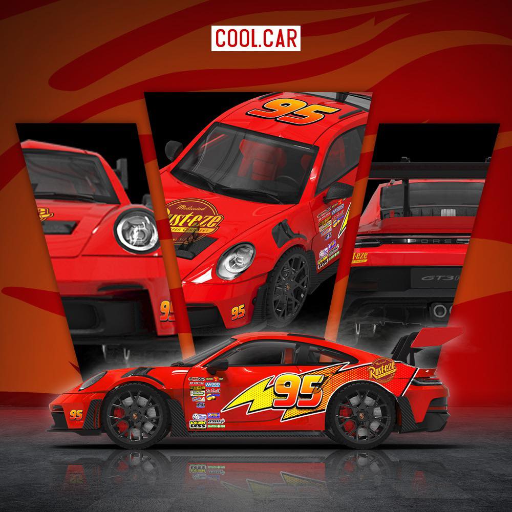 CC 1:64 Lightning McQueen Paint Job Porsche 992 GT3 RS