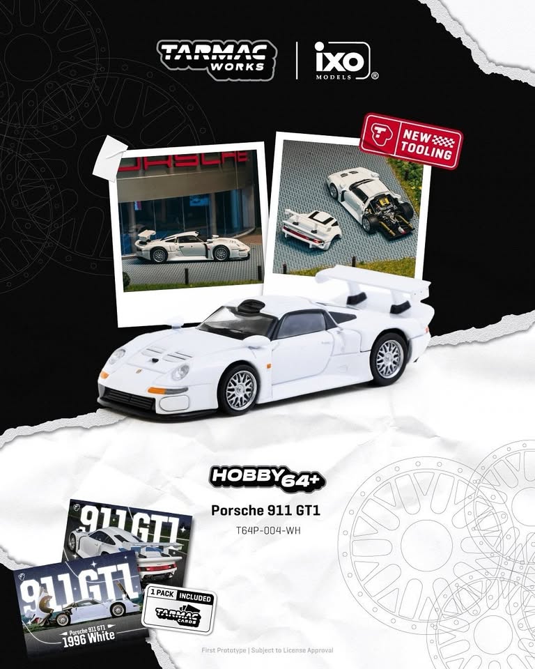 Tarmac Porsche Porsche 911 GT1 White