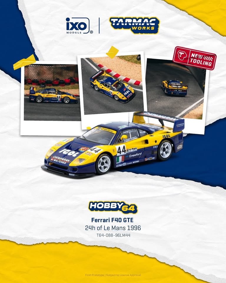 Tarmac Ferrari F40 GTE 24h of Le Mans 1996 Luciano Della Noce / Anders Olofsson / Carl Rosenblad