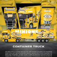 Cool Car 1:64 Diecast Model S730 V8, Enclosed Double Deck Transporter Minions Livery