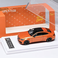 Howie Model HM 1:64 Diecast Model C63 S AMG Coupe(W205) Sunset Orange Color
