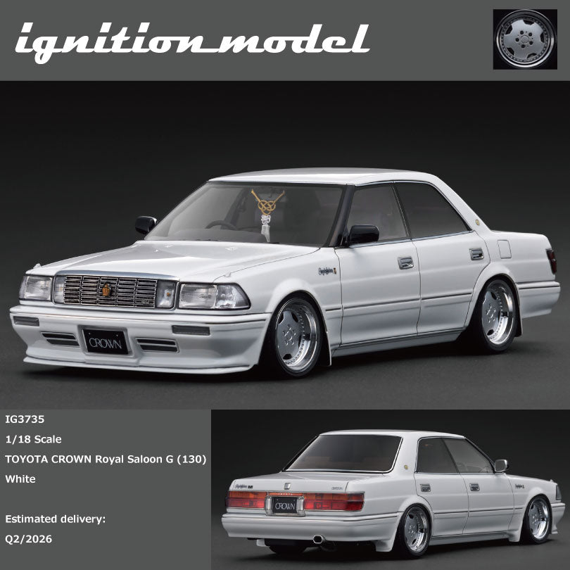 Ignition Model IG3735  1/18  TOYOTA CROWN Royal Saloon G (130) White