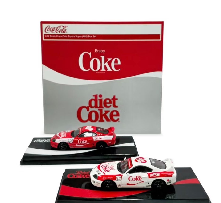 INNO64 1:64  Diecast Model Toyota Supra (A80) Coca-cola Box Set – DPLS