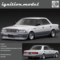 Ignition Model IG3732  1/18  TOYOTA CROWN Royal Saloon G (130) Pearl White/Silver