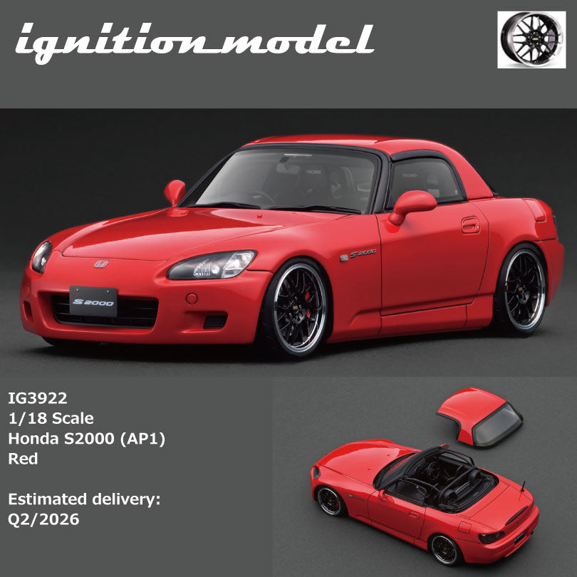Ignition Model IG3922  1/18  Honda S2000 (AP1) Red
