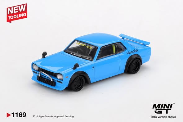 (Preorder) Mini GT 1:64 Nissan LB★Works HAKOSUKA – Baby Blue