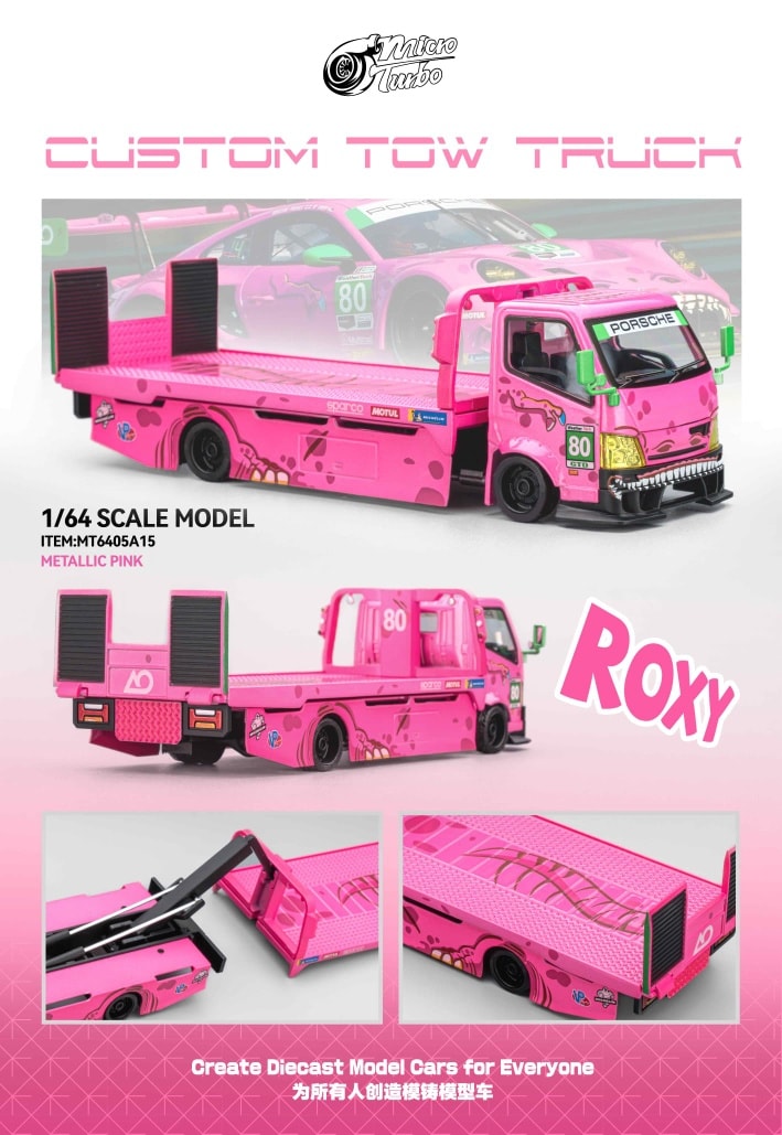 MicroTurbo MT 1:64 Diecast Model 300 Series II - Custom Tow Truck Roxy