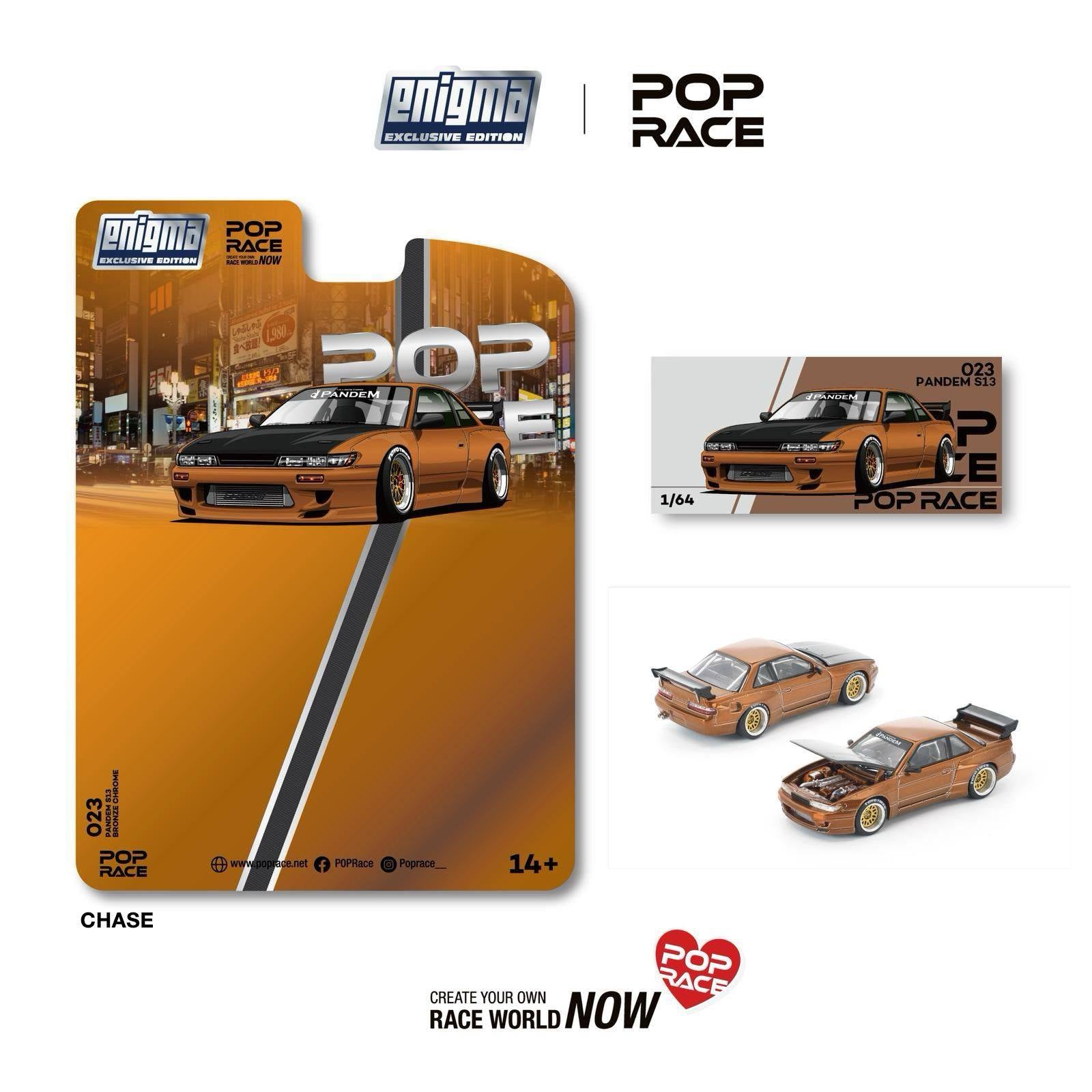 Pop Race PRE023 Pandem S13 Brown Chrome