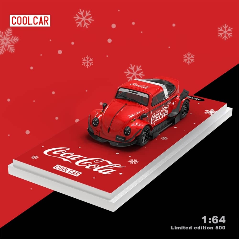 Cool Car CC 1:64 Diecast Model RWB Beetle Targa Christmas Coca Cola Livery(CC646227)