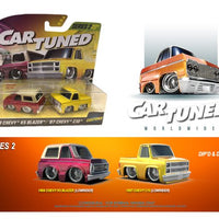 (Preorder) CarTuned 1:64 2-Pack Series 2 – 1969 Chevrolet K5 Blazer Lowrider and 1987 Chevrolet C10 Lowrider