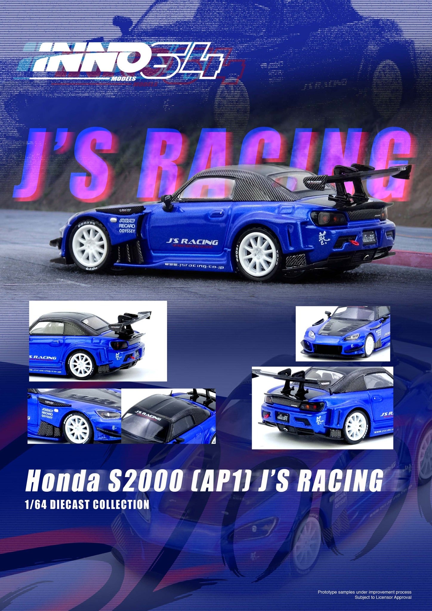 INNO64 HONDA S2000 J'S RACING Blue