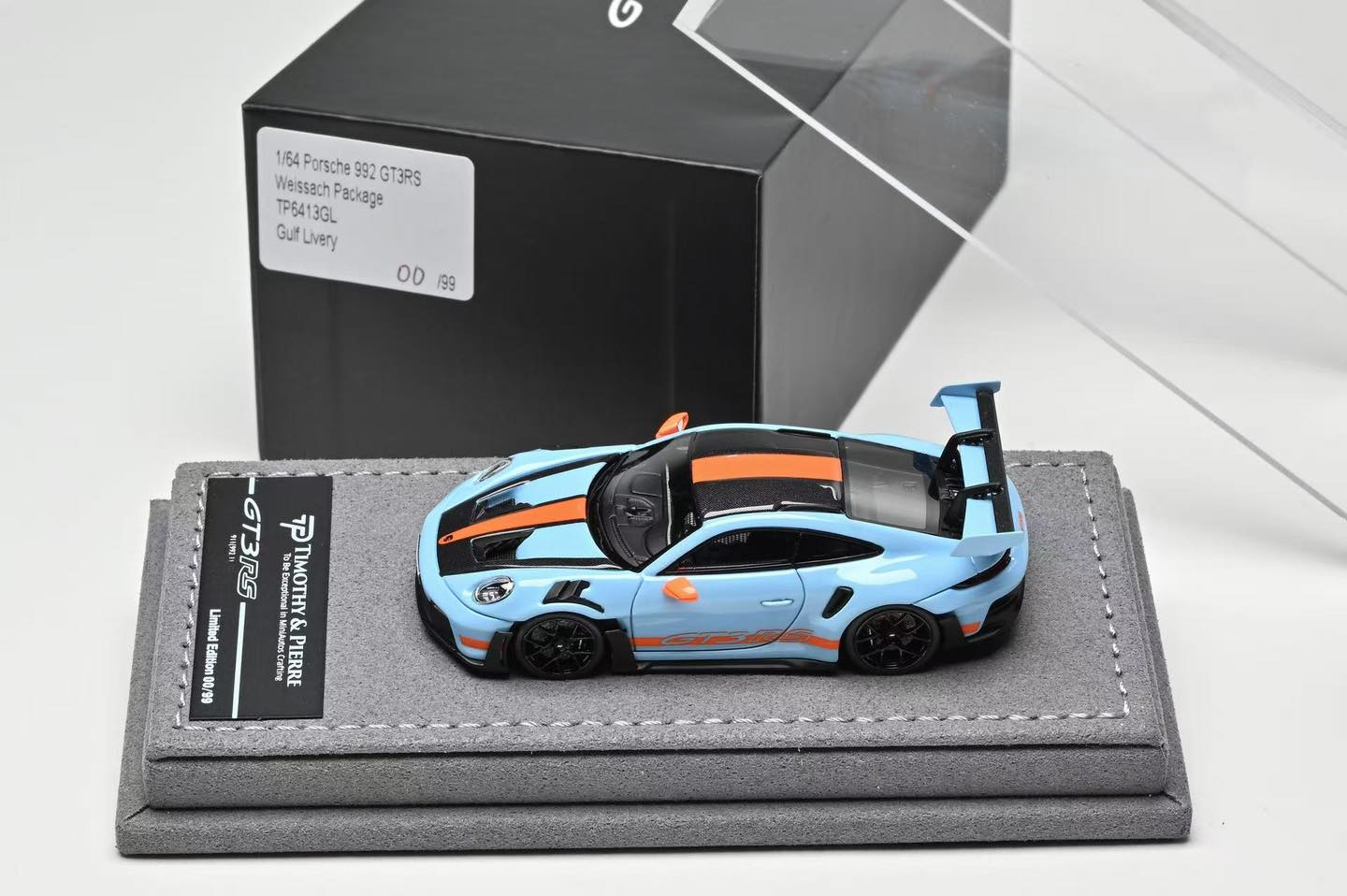 TP TIMOTHY & PIERRE 1/64 Porsche 911 992 GT3 RS A - Blue Orange
