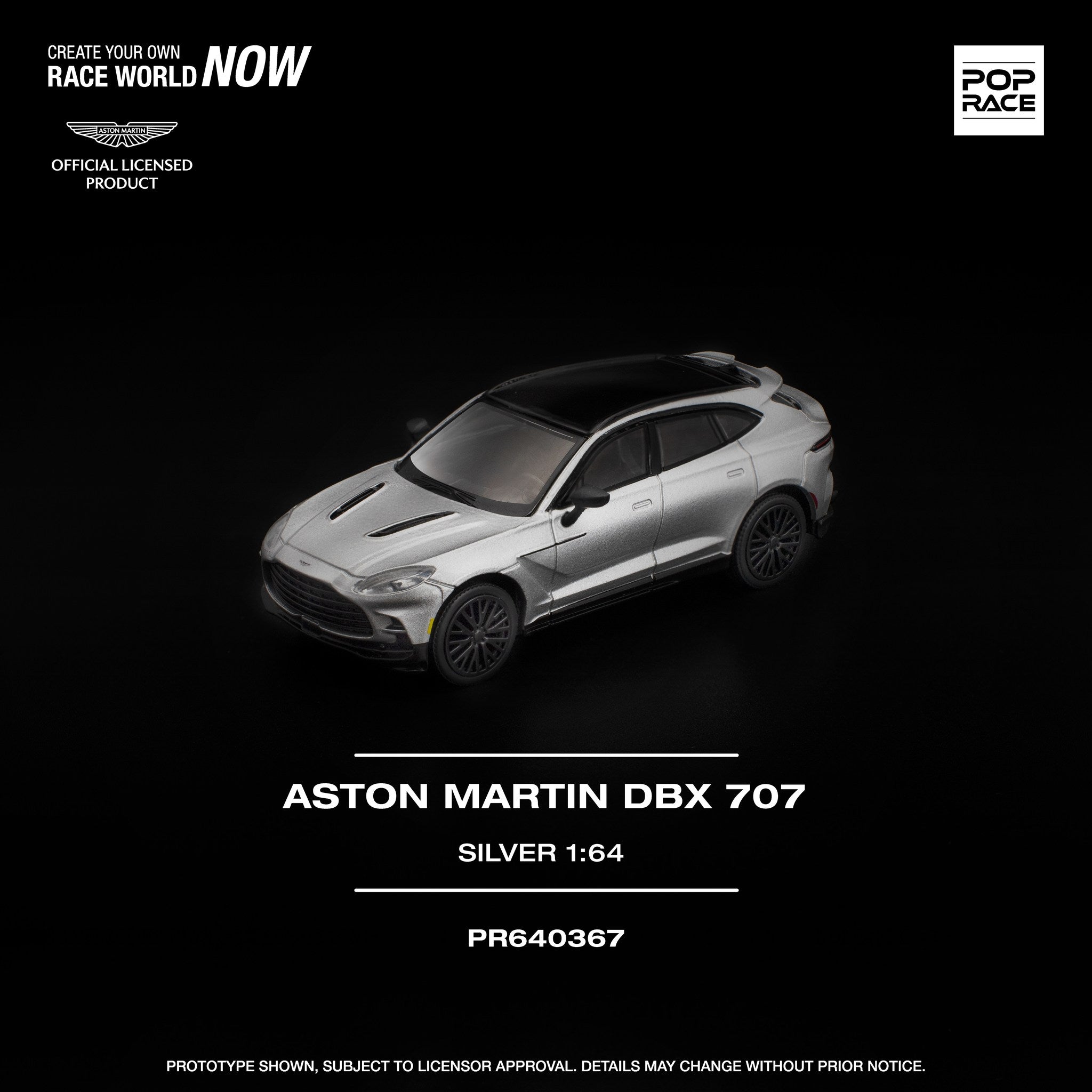 Pop Race PR640367 ASTON MARTIN DBX 707 SILVER