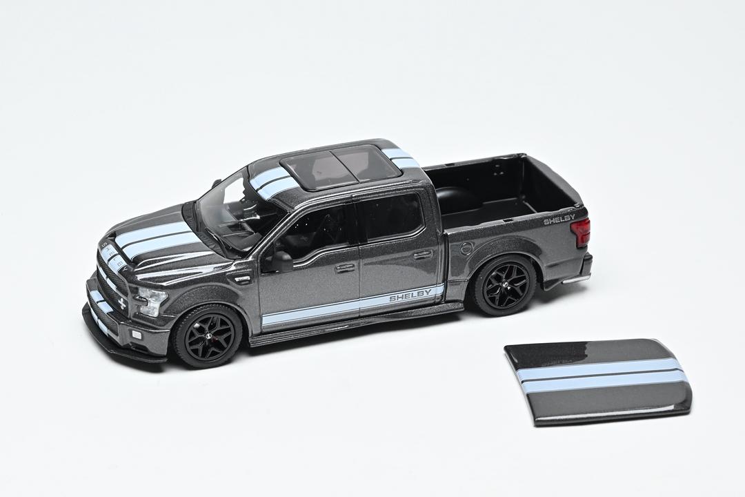 Funny Model 1/64 Ford F150 Super Snake Diecast Model. Magnetic Gray Metallic