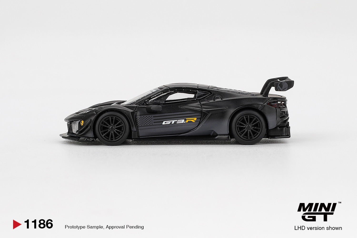 (Preorder) Mini GT 1:64 Chevrolet Corvette Z06 GT3.R Road America Test car – Black