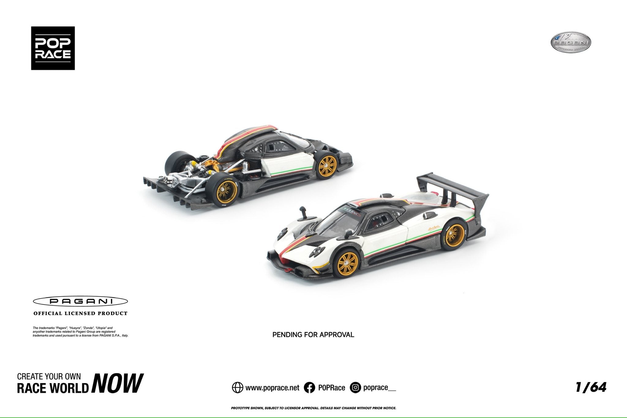 Pop Race PR640298 Product Name: PAGANI ZONDA R - WHITE