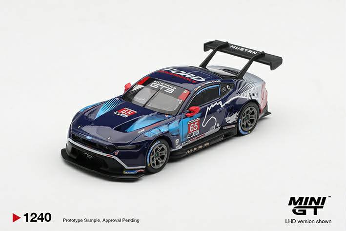 (Preorder) MINIGT - MGT01240-L - Ford Mustang GT3 #65 Ford Multimatic Motorsports 2025 IMSA Daytona 24 Hrs Winner