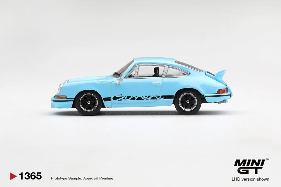PreOrder -MiniGT Porsche 911 Carrera RS 2.7  Gulf Blue with Black Livery (#1365)