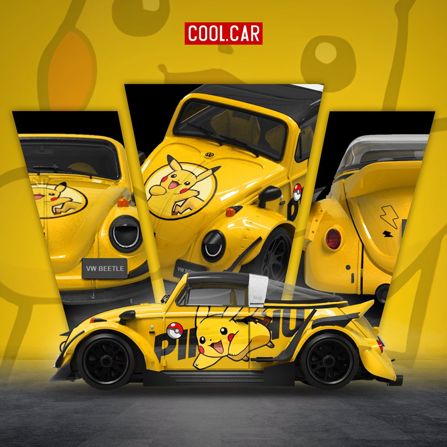 (Preorder) Cool Cars Pikachu VW Drop Top VW Bug