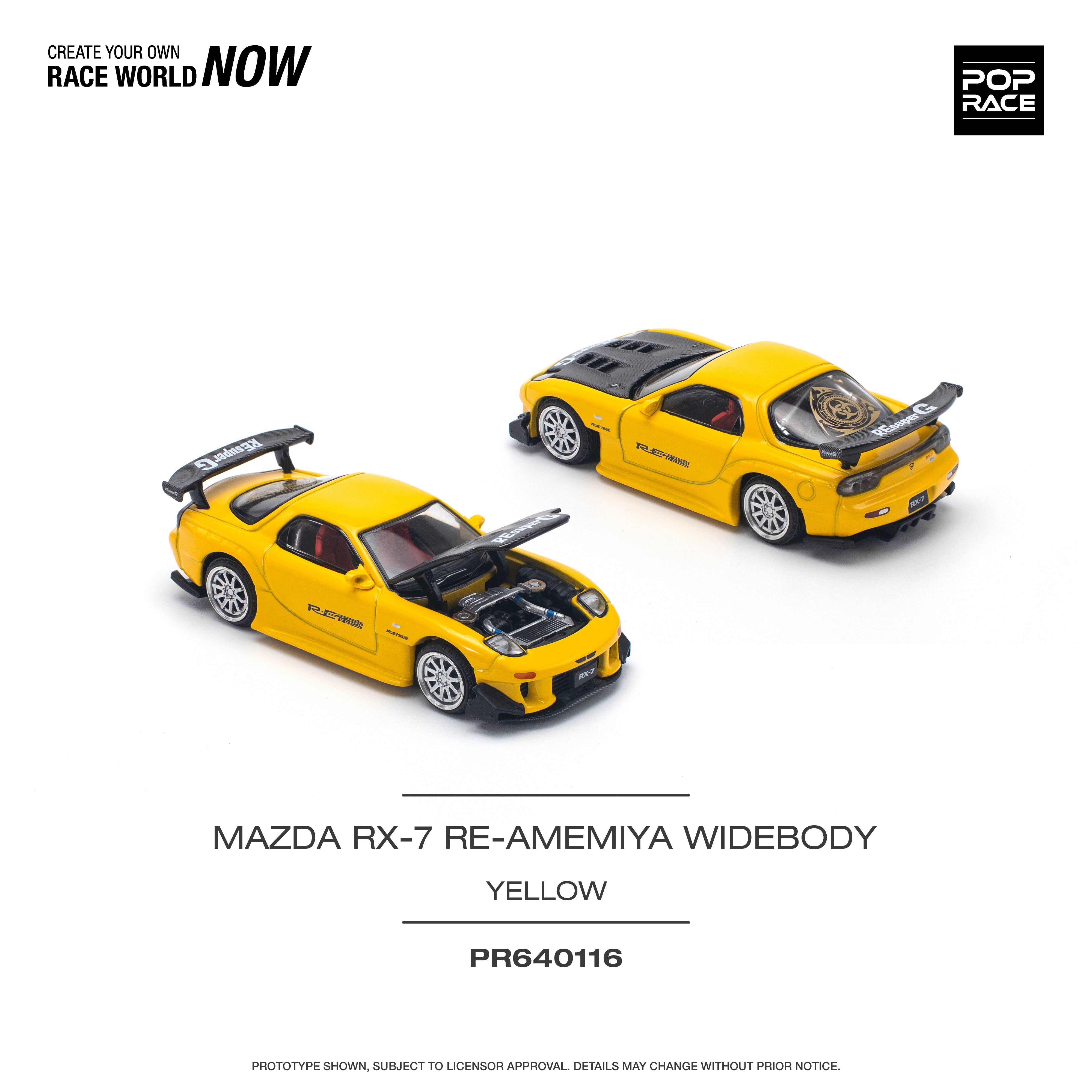 PR640116 – MAZDA RX7 RE-AMEMIYA WIDEBODY YELLOW