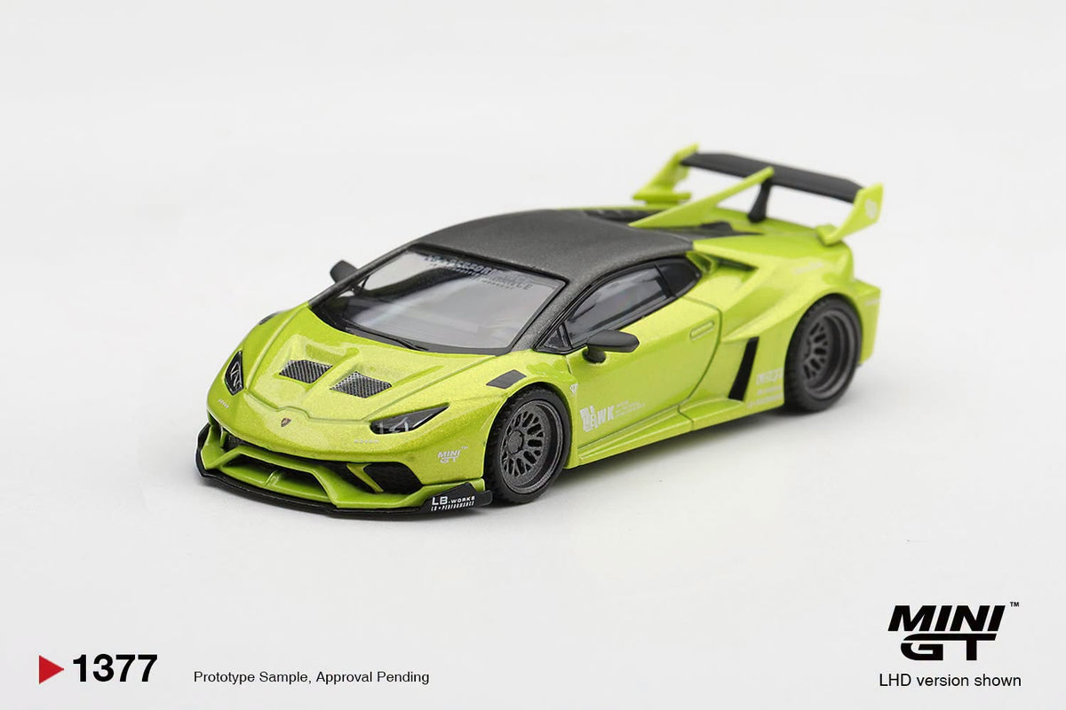PreOrder -MiniGT MGT01377 Lamborghini Huracán LB★WORKS Lime Metallic RHD version