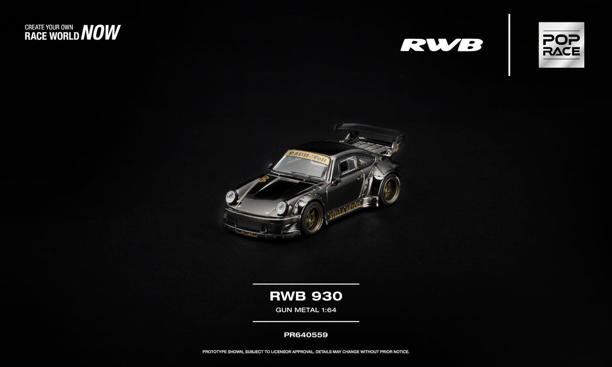(PREORDER) PopRace R640559  Product Name: RWB 930 - GUN METAL
