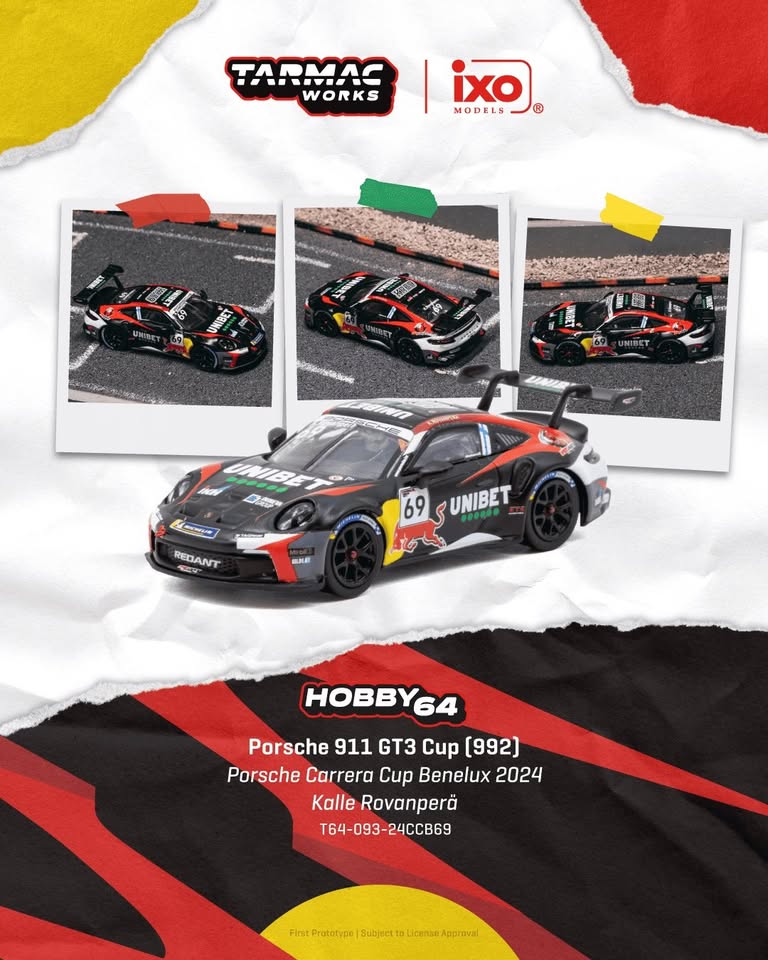 Tarmac Porsche 911 GT3 Cup (992) Porsche Carrera Cup Benelux 2024 Kalle Rovanperä