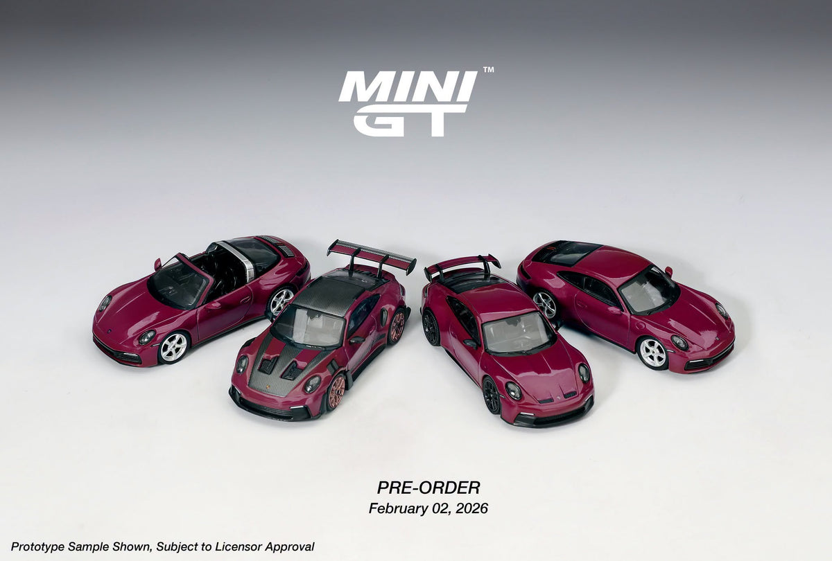 MiniGT Porsche 911 (992.1) Rubystone Red Set (MGTS0021)