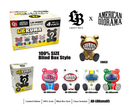 (Preorder) Liberty Walk x American Diorama Figures LB KUMA 100% 2.75″ Blind Box 4 Assortment