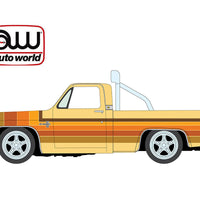 (Preorder) Auto World 1:64 1981 Chevrolet Silverado 10 Pickup Fleetside Lowered – Cream – Limited Edition