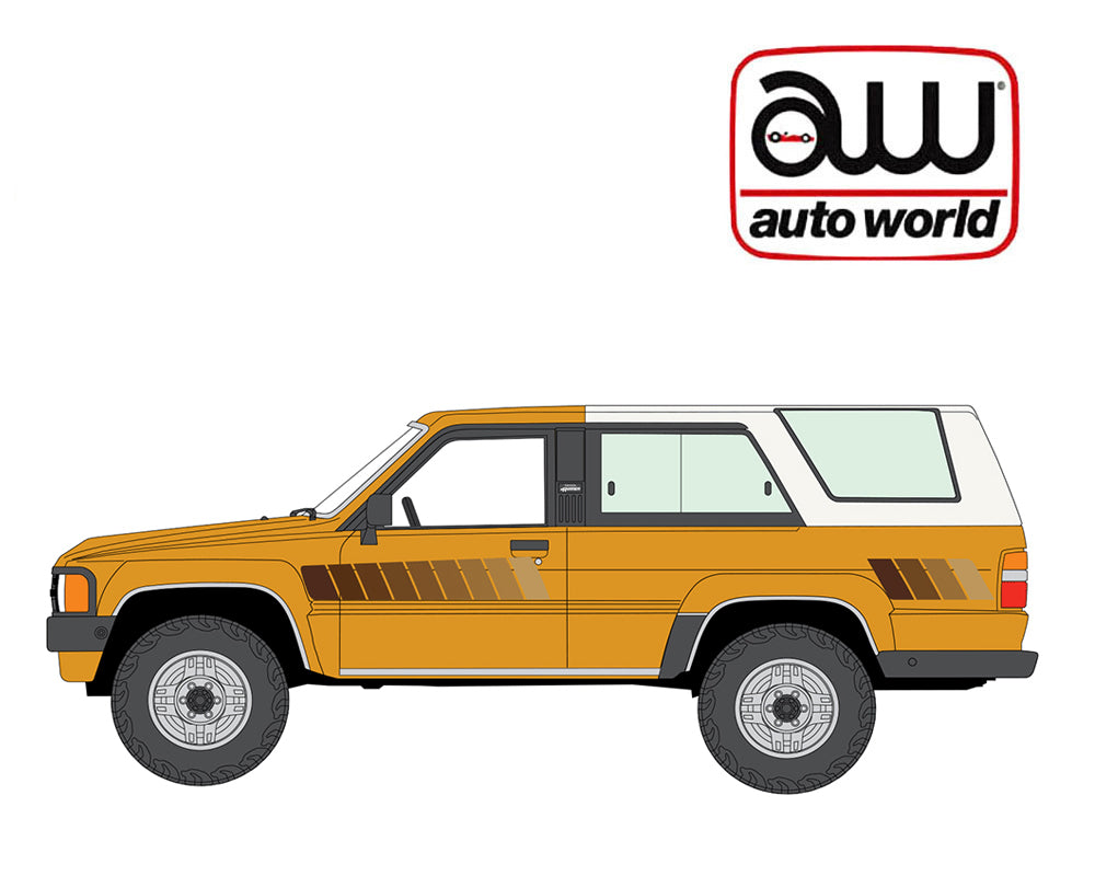 (Preorder) Auto World 1:64 2026 Premium Release 3A – 1984 Toyota 4Runner – Bright Gold w/ White Top