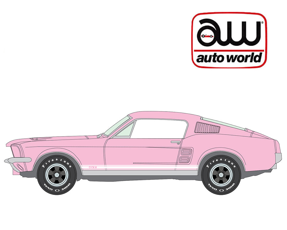 (Preorder) Auto World 1:64 2026 Premium Release 4B – 1967 Ford Mustang GT – Pink