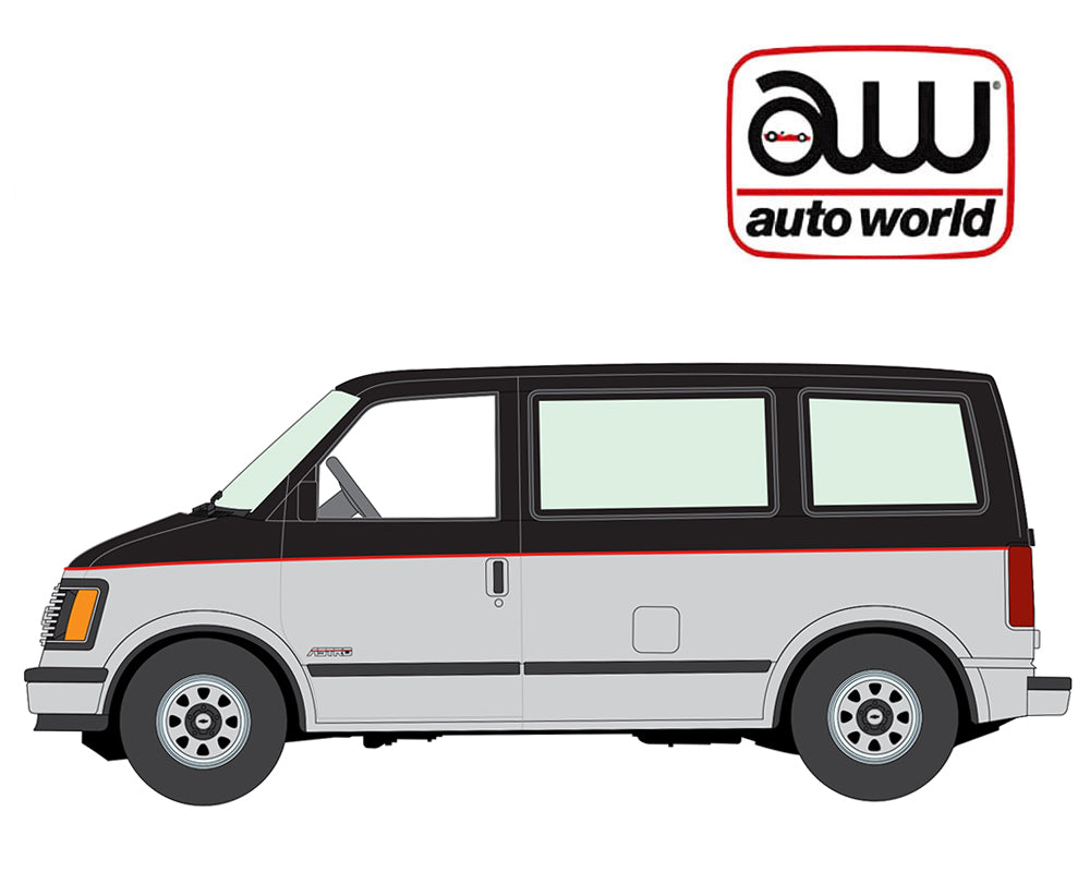 (Preorder) Auto World 1:64 2026 Premium Release 4A – 1985 Chevrolet Astro Van – Black Silver