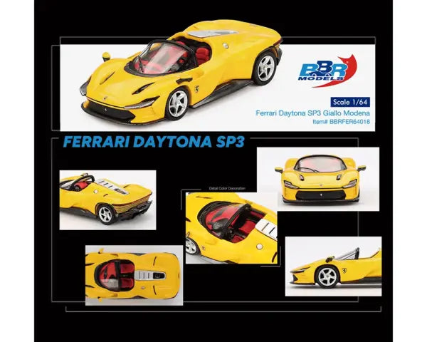 BBR Models 1:64 Ferrari Daytona SP3 – Giallo Modena – Limited