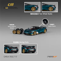 (Preorder) CM Model 1:64 McLaren 765LT – Metallic Green with Black Top