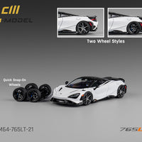 (Preorder) CM MODEL 1:64 McLaren 765LT – White with Carbon – Limited Edition