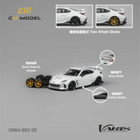 (Preorder) CM Model 1:64 Subaru BRZ Varis Widebody custom – White – Limited Edition