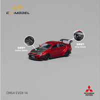 (Preorder) CM Model 1:64 Mitsubishi Lancer Evox Varis – Metalic Red