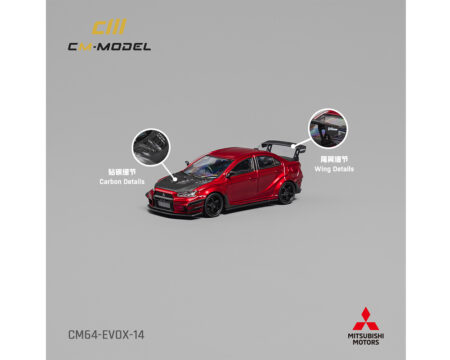 (Preorder) CM Model 1:64 Mitsubishi Lancer Evox Varis – Metalic Red