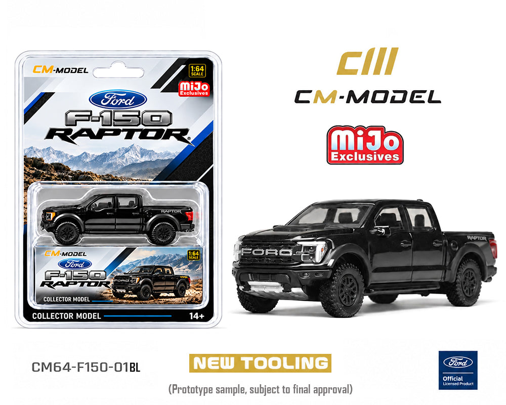(Preorder) CM Model 1:64 Ford F-150 Raptor – Agate Black – Mijo Exclusives Limited Edition