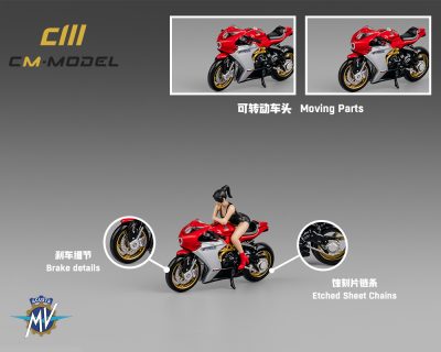 (Preorder) CM MODEL 1:64 MV Agusta SV800 With Showgirl Figure – Limited