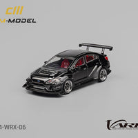 (Preorder) CM Model 1:64 Subaru WRX Varis WideBody 2.0 – Chrome Black