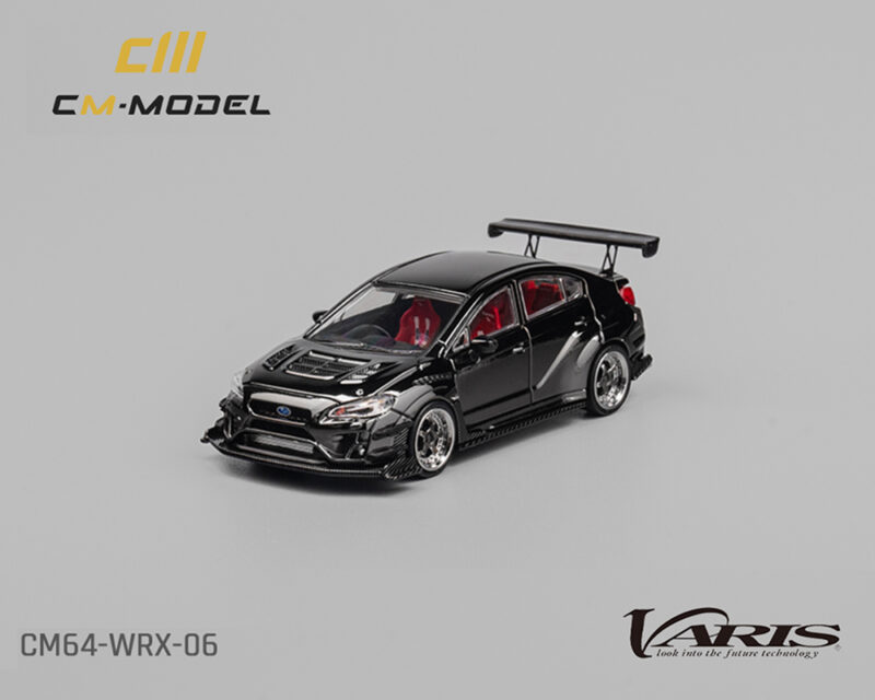 (Preorder) CM Model 1:64 Subaru WRX Varis WideBody 2.0 – Chrome Black